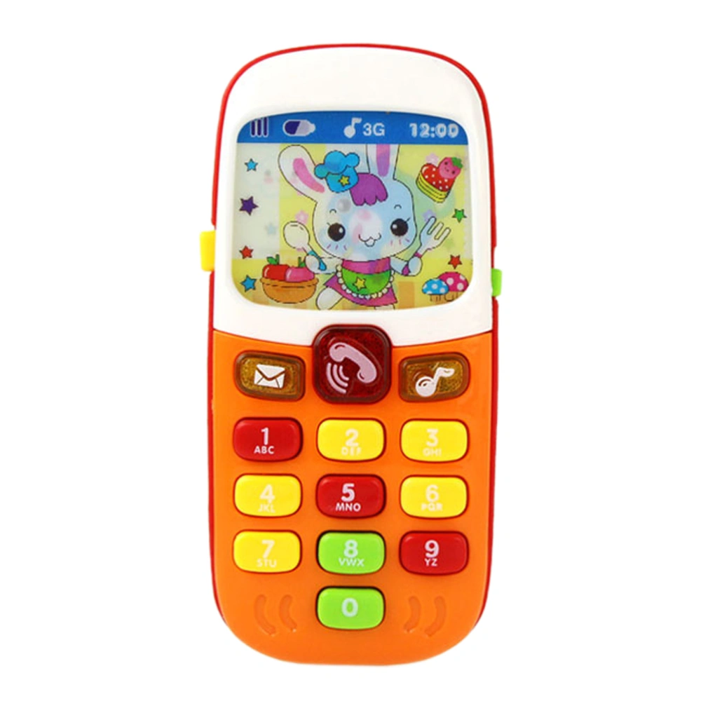 Imitation Music Phone Toy Baby Educational Telephone Model Creative Kids Plaything (Random Color Batteries are Needed)