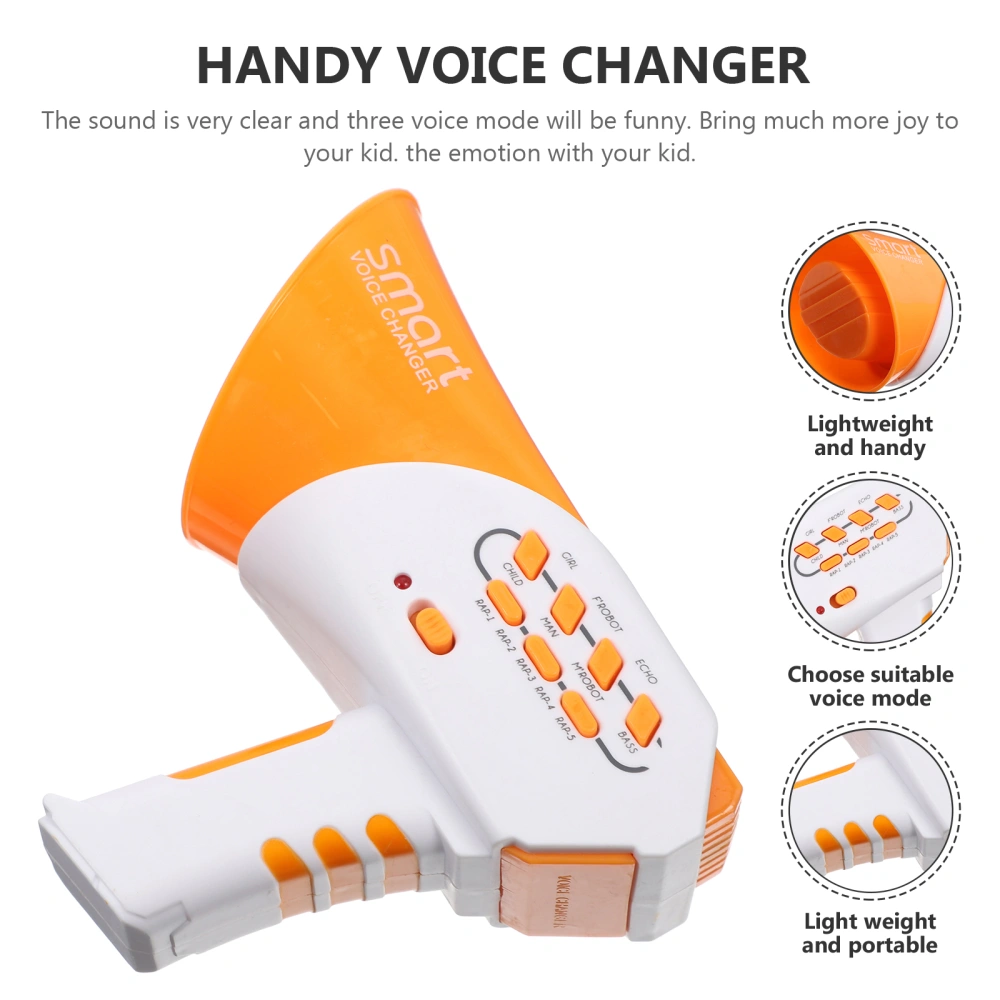 1Pc Creative Voice Changer Toy Funny Voice Change Megaphone Role Cosplay Toy Party Prank Toy Orange (without Battery)