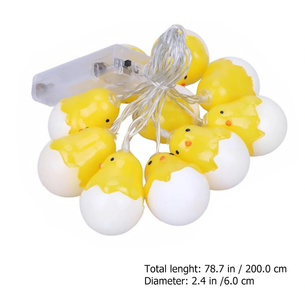 2pcs Easter Hatching Egg String Lights Themed Party String Lights No Battery