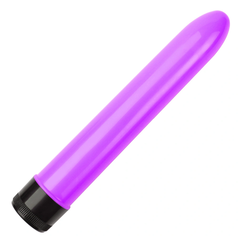 7 Inch Mini Massager Strong Massage Vibrating Rod Vibration Thrusting Vibrator for Women (Purple)