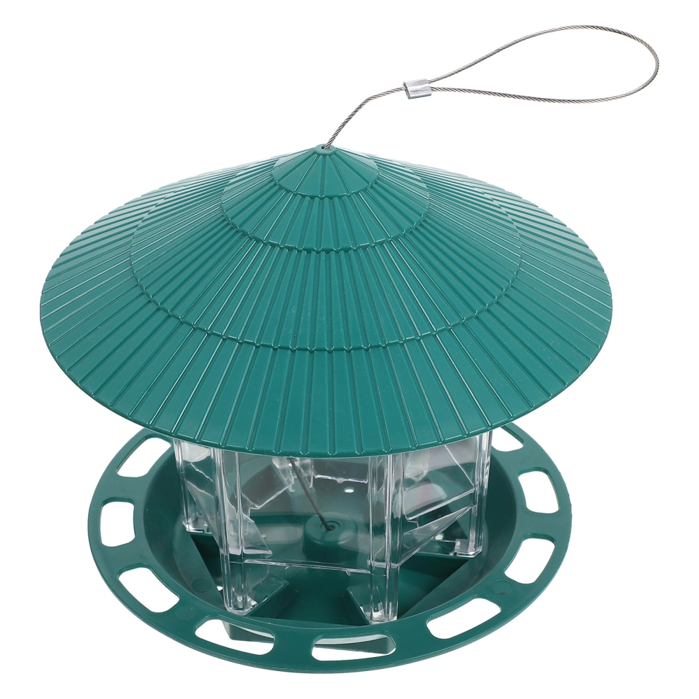 Hanging Bird Automatic Feeder Plastic Bird Food Container Decorative Bird Feeder