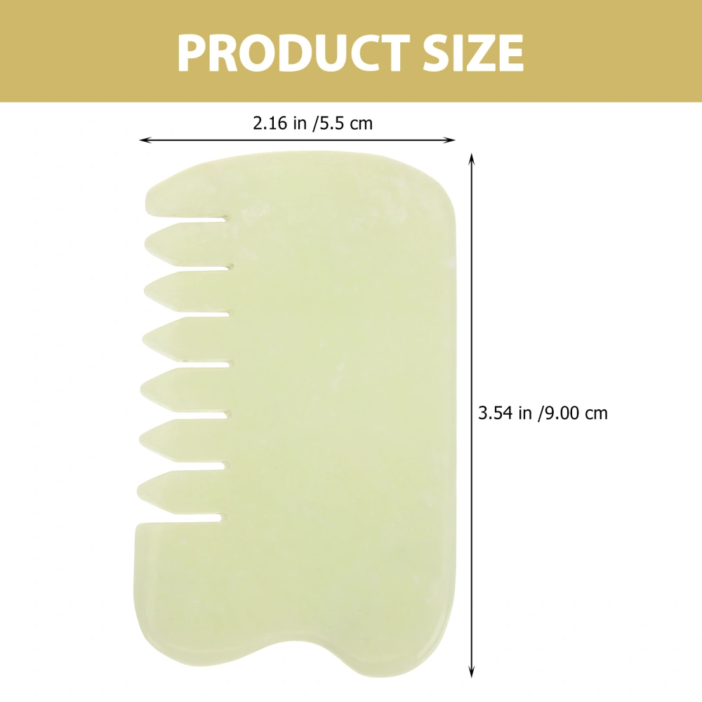 Jade Comb Gua Sha Comb Head Scalp Massage Comb Guasha Massage Scraper Tool