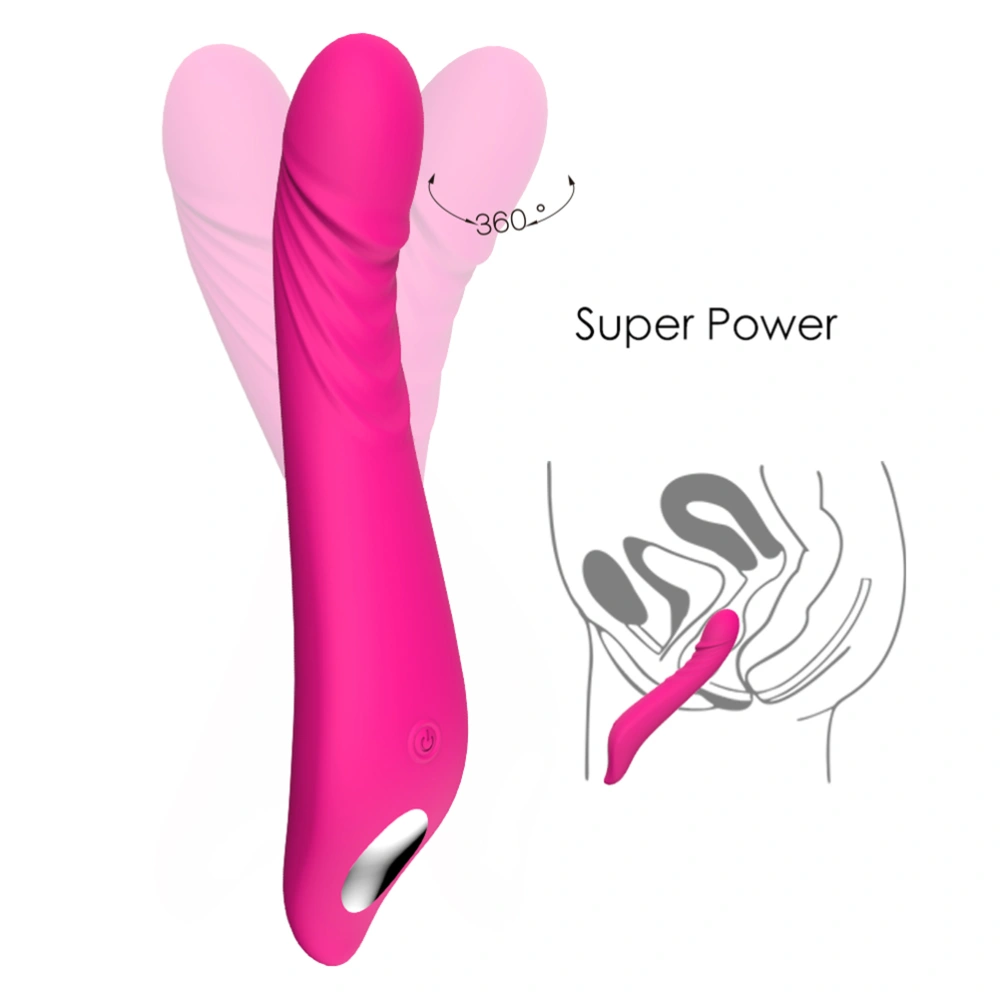 Vibrating Dildo with 9 Kinds of Vibration Modes G Spot Vibrator IPX7 Waterproof Silicone Vibrator(Rosy)