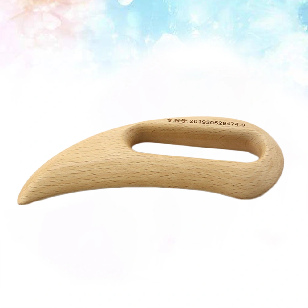 1PC Massage Scraping Plate Beech Massaging Board Solid Wood Hollow Scraper Massage Tool