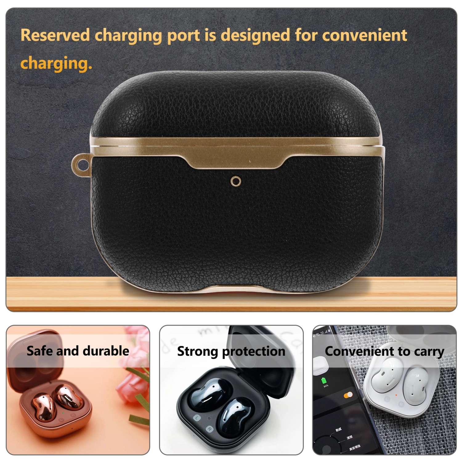 1pc Wireless Headphone Protective Case Earphone Shell Compatible for Airpods Pro
