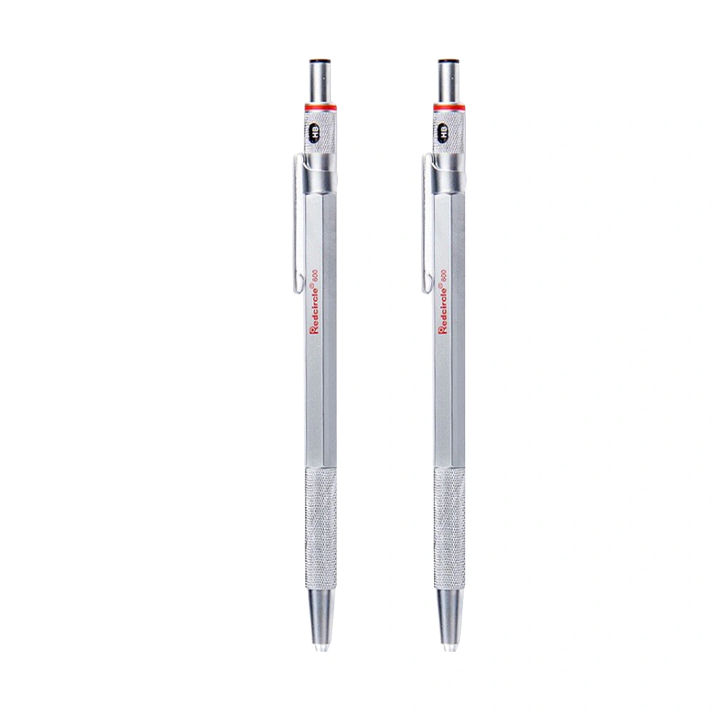 0.5mm Mechanical Pencil Starter Set Automatic Pencils Refill Leads for Writing Drawing Drafting(Silver)