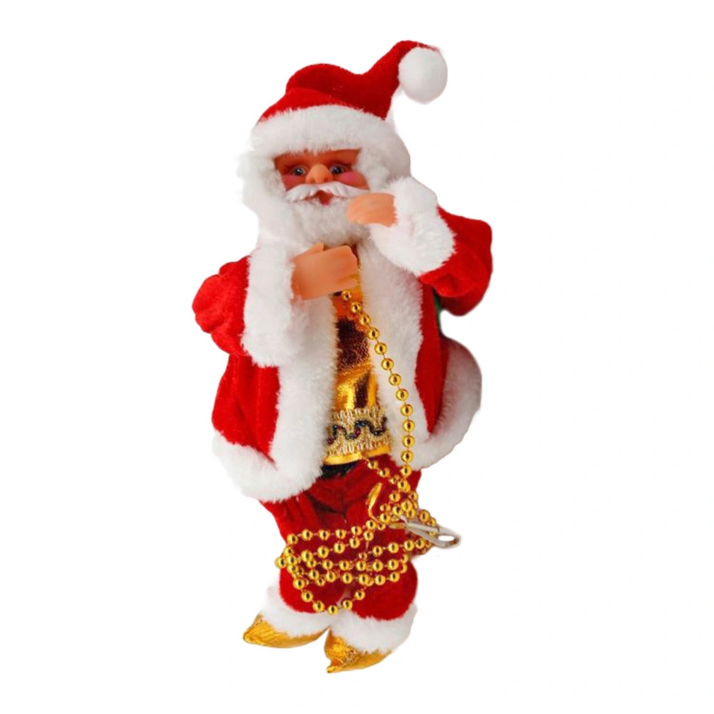 Santa Claus Doll Creative Electric Climbing Strings Santa Claus Toy for Baby Kid Child (Red, No Battery)