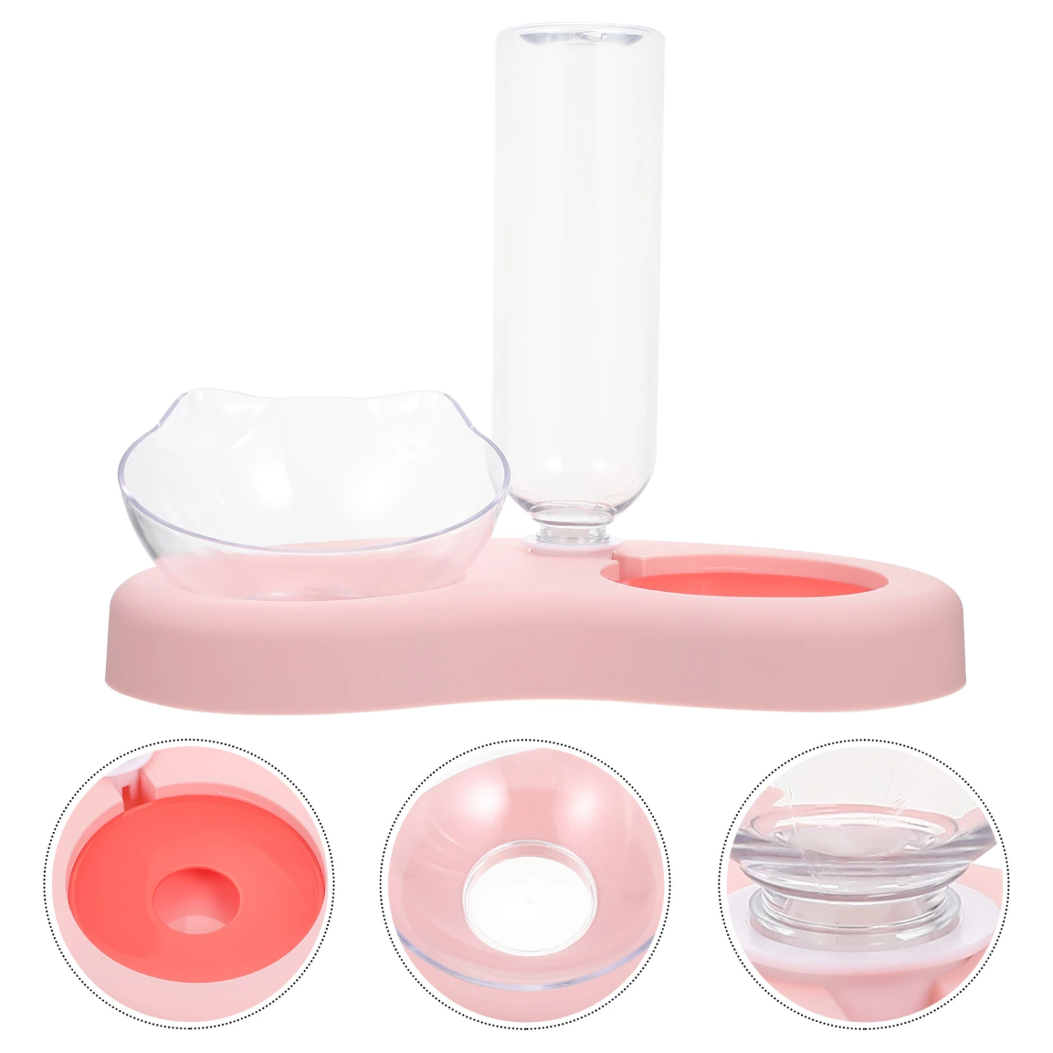 1 Set of Automatic Watering Cat Bowl Dog Food Feeding Bowl Pet Food Feeder
