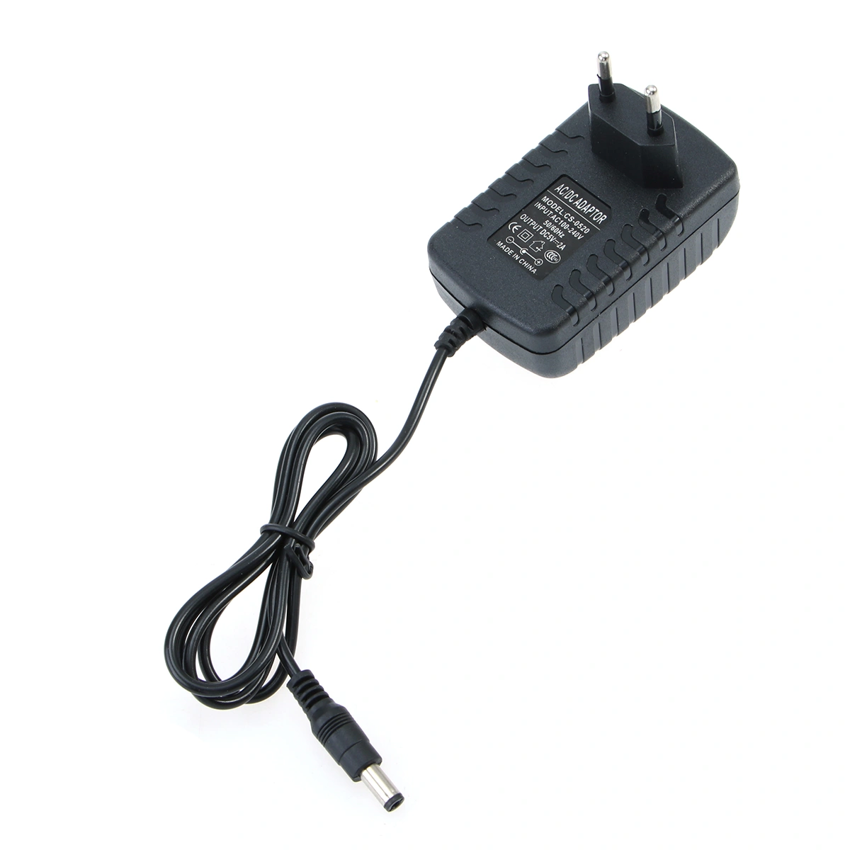 AC 100-240V DC 5V 2A 3.5mm Power Adapter Charger with EU-plug Power Adapter (Black)