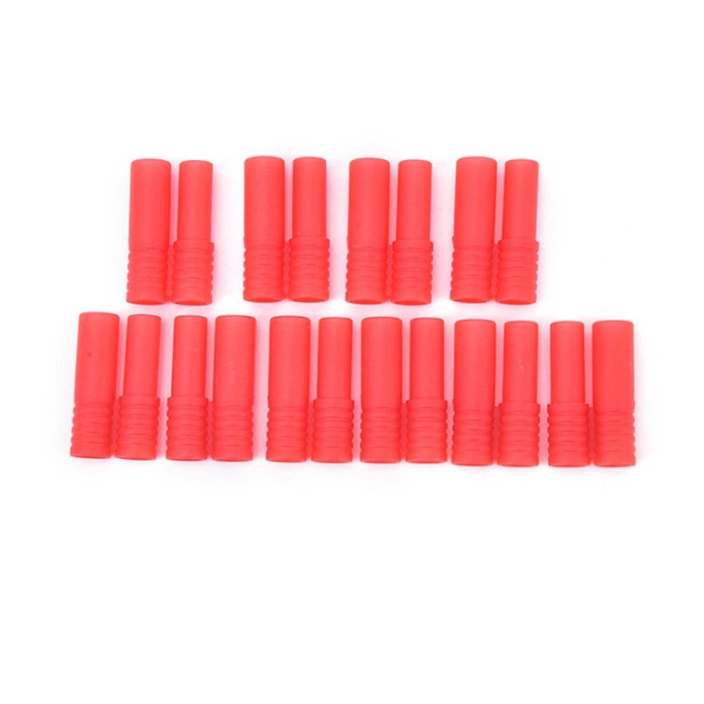 1 Set of 4.0MM Male and Female Plugs Plated Bullet Banana Connectors Plugs with Protective Shells for DIY RC Battery Motor (Red and Golden)