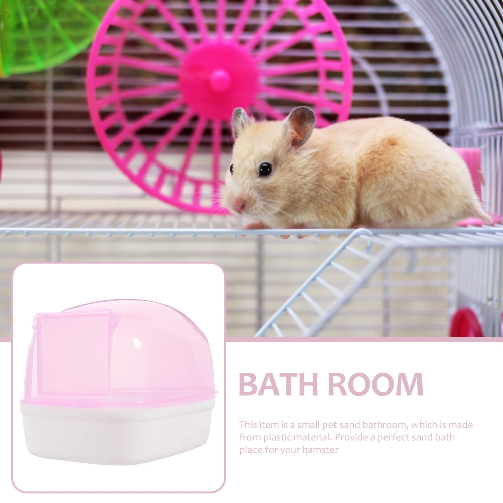 2Pcs Household Hamster Containers Plastic Hamster Bathtubs Dust-proof Hamster Tubs