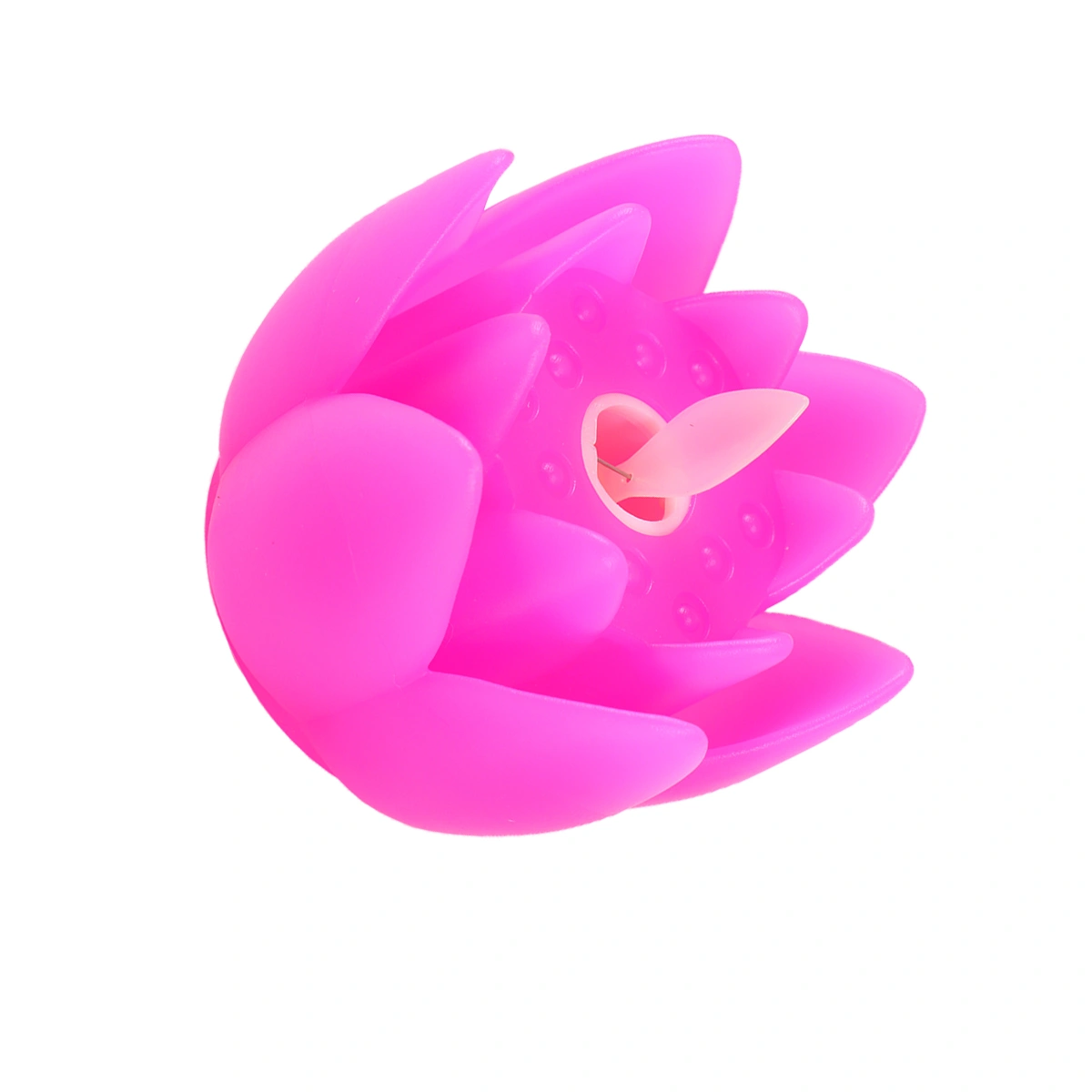 Flameless LED Candle Simulation Lotus Shaped Candle Realistic Dancing LED Candle Flower Decorative Light - with Batteries (Purple)
