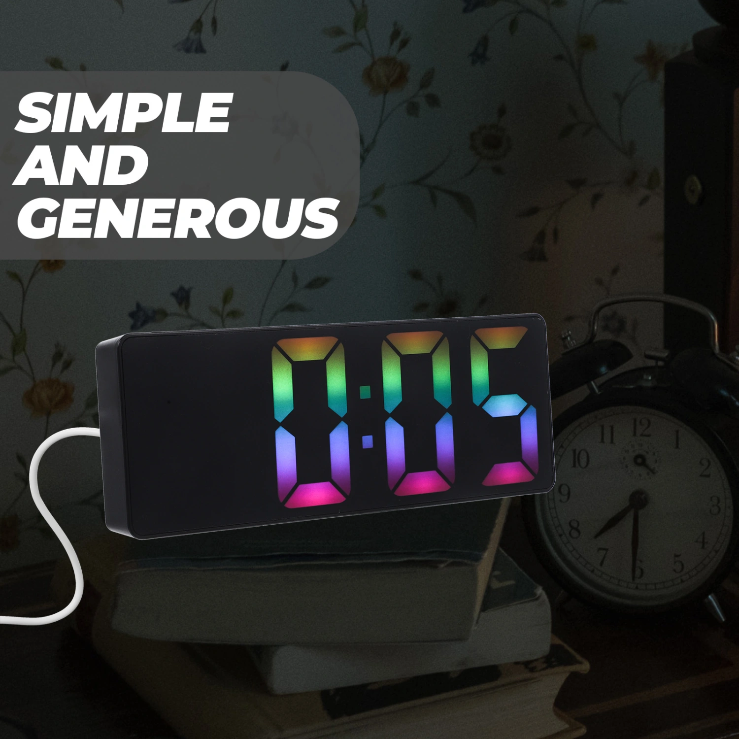 Bedrooms Digital Alarm Clock Large LED Display Alarm Clock Electric Alarm Clock