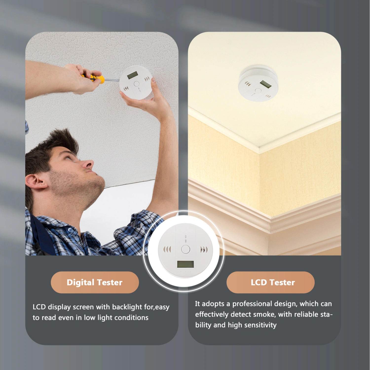 1Pc Portable Home LCD Digital Carbon Monoxide Detector Test Carbon Monoxide