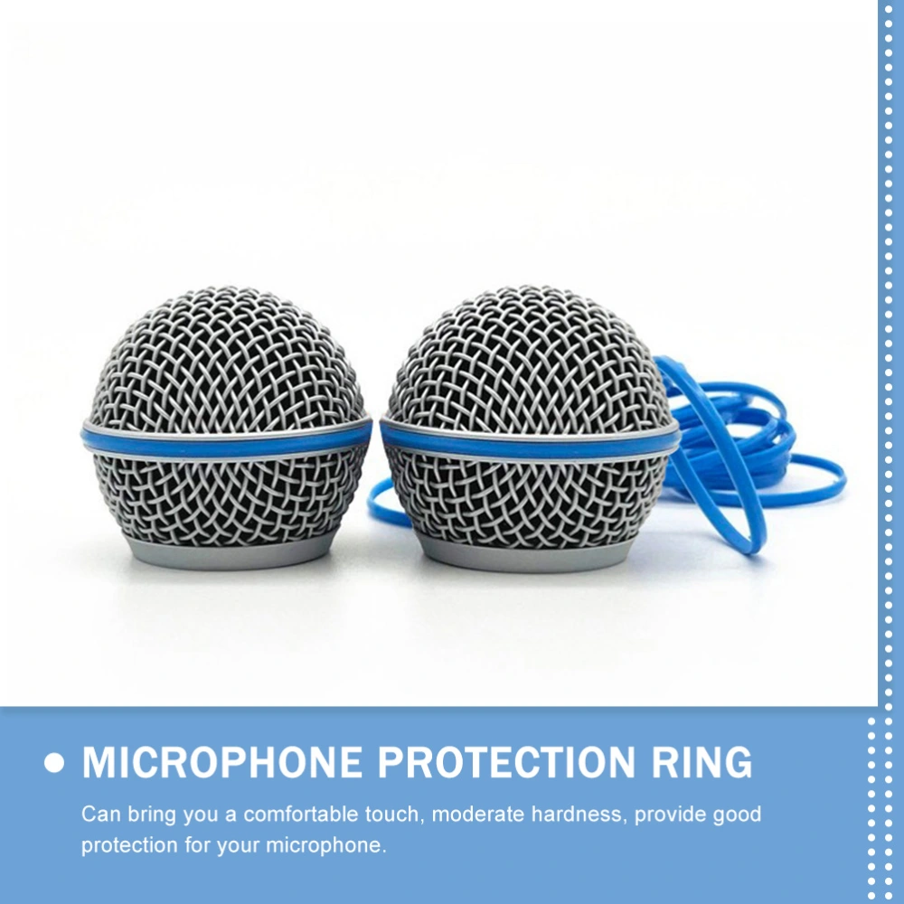 10pcs Microphone Grille Ring Rubber Wireless Microphone Ring Accessory