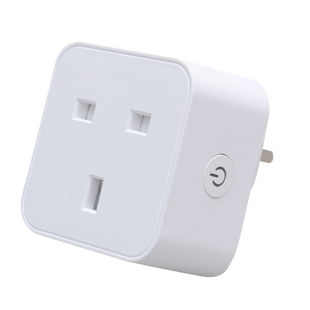 1pc Smart Wifi Plug Wireless Phone APP Control Timing Smart Remote Switch Socket with UK Plug (White)