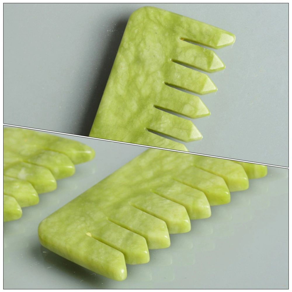 2Pcs Jade Massage Combs Head Massage Combs Portable Jade Massage Combs