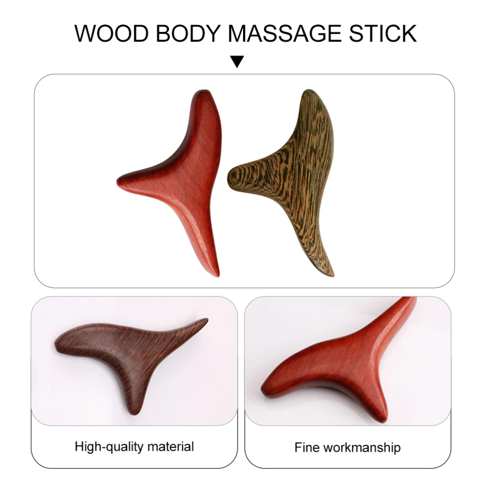 2Pcs Wooden Reflexology Body Massage Sticks Tools Acupoint Massage Tools