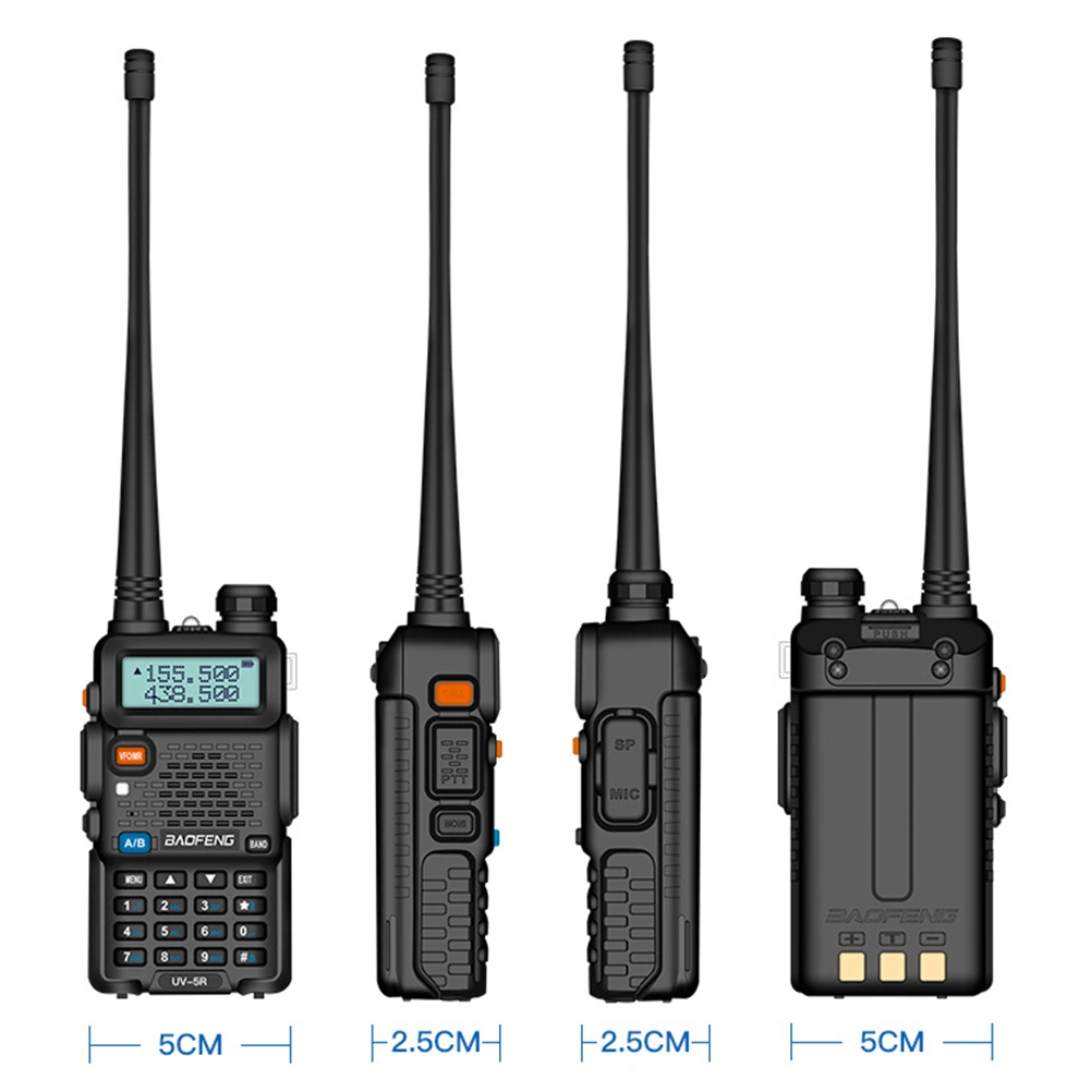 1pc Wireless Walkie Talkie Handheld Mini Walkie Long Range for Office Restaurant Hotel (Black US Plug)