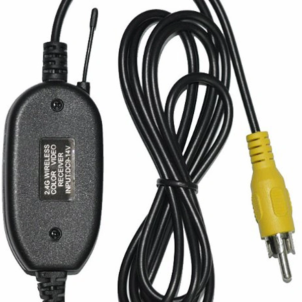 2.4GHz Wireless AV Color Video Transmitter & Receiver Kit for Car Rear-view Camera and Monitor 