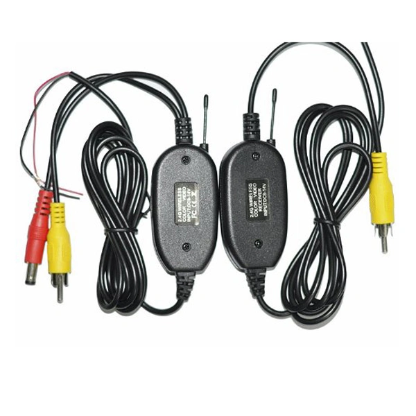 2.4GHz Wireless AV Color Video Transmitter & Receiver Kit for Car Rear-view Camera and Monitor 