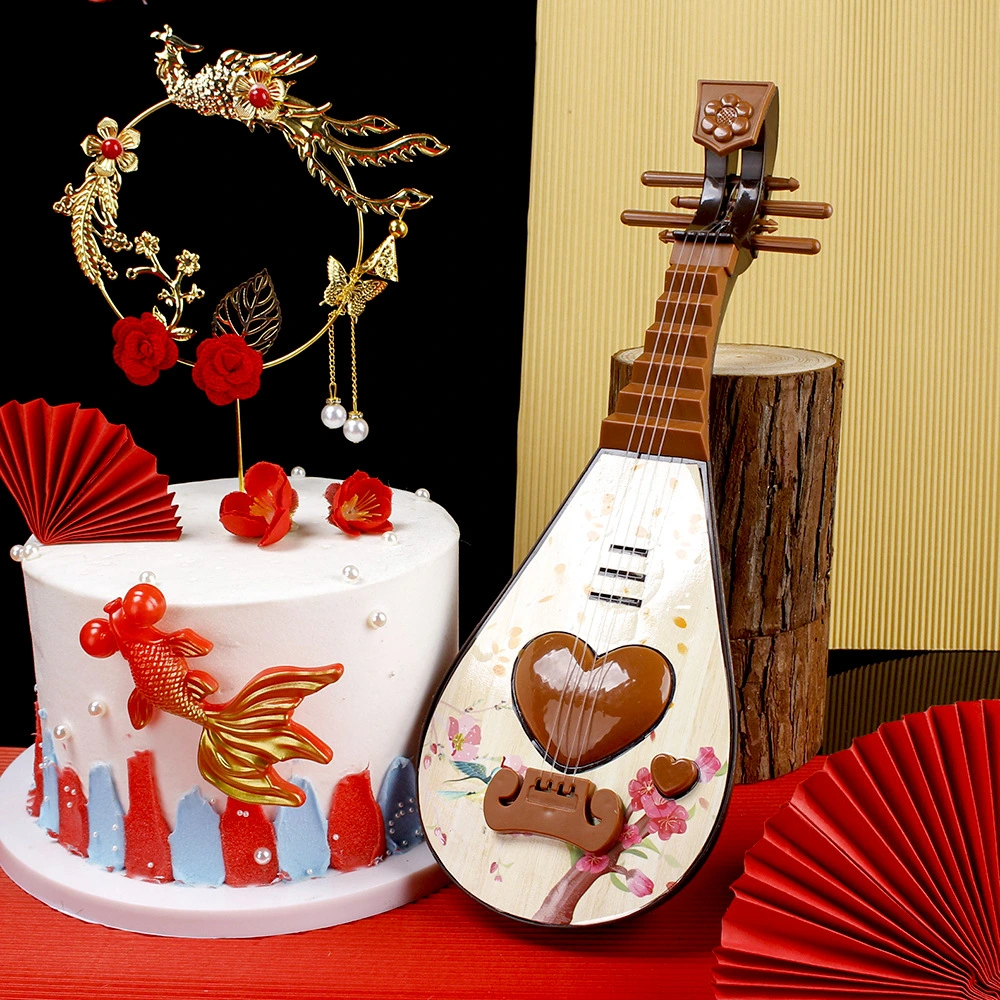 Musical Instrument Cake Topper Mini Musical Instrument Cake Decoration Chinese Lute Cake Decor