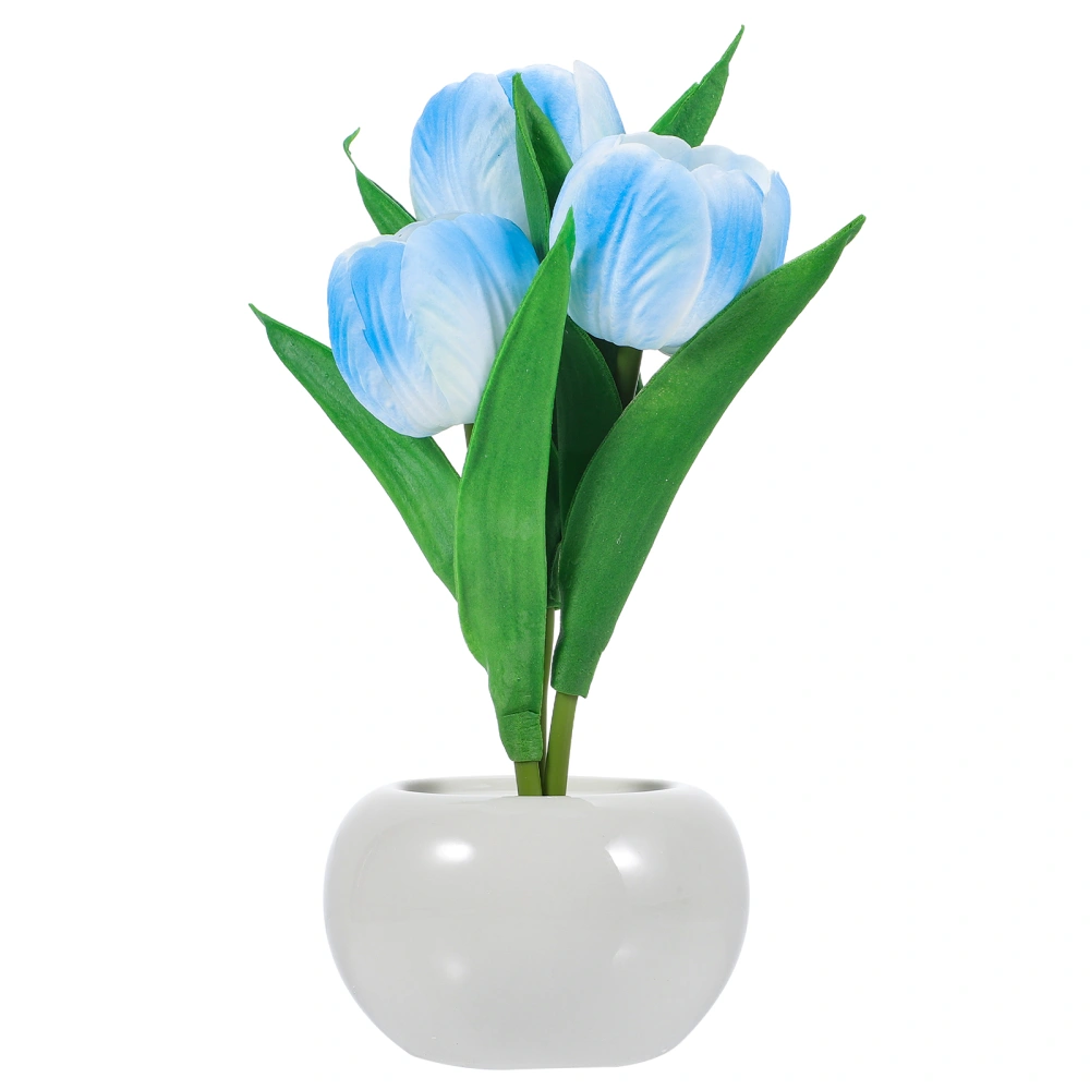 Tulip Table Lamp Flower Desk Lamp Flowerpot Lamp Night Light Women Bedroom Decor