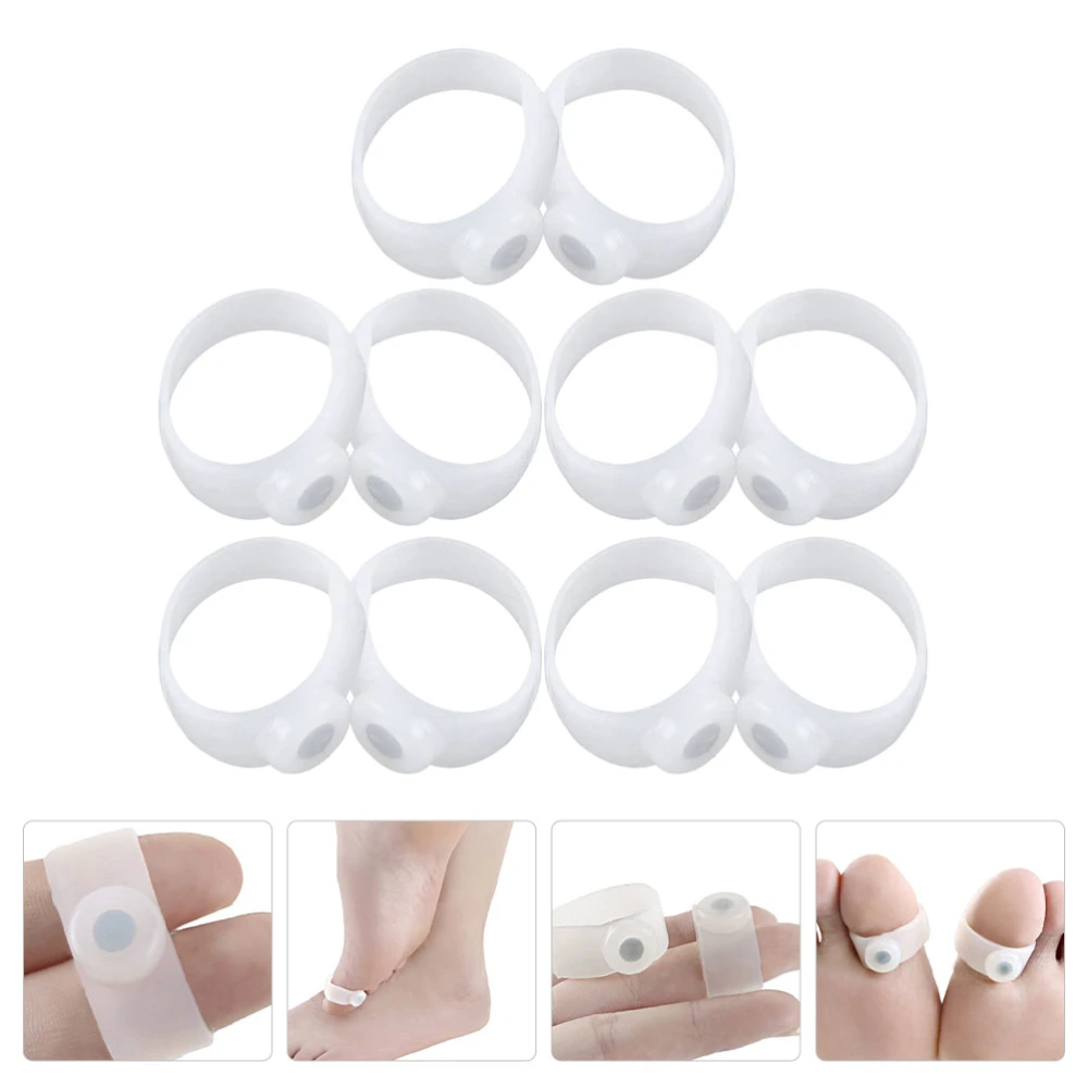 5 Pairs of Silicone Magnetic Toe Rings Foot Massage Toe Rings Massage Rings