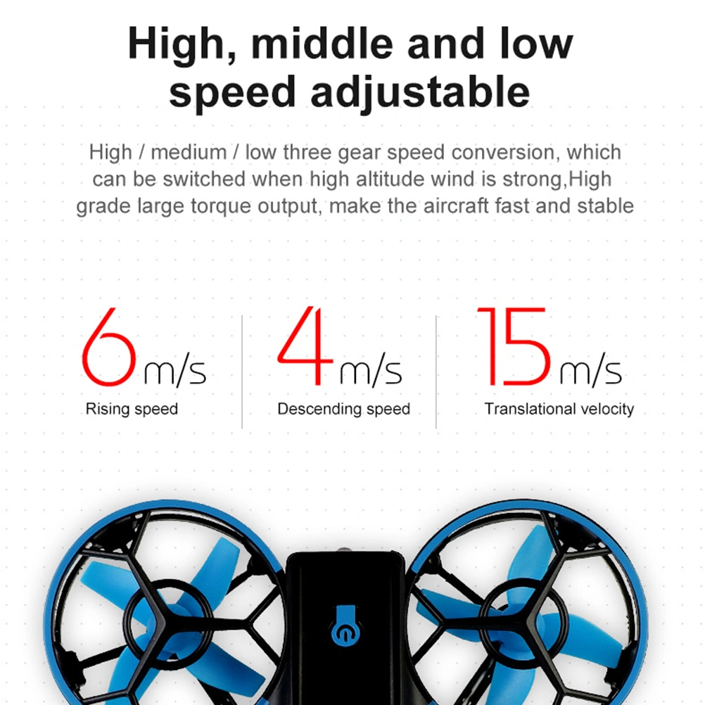 Mini LED RC Quadcopter Portable One Key Take Off Landing RC Helicopter Plane