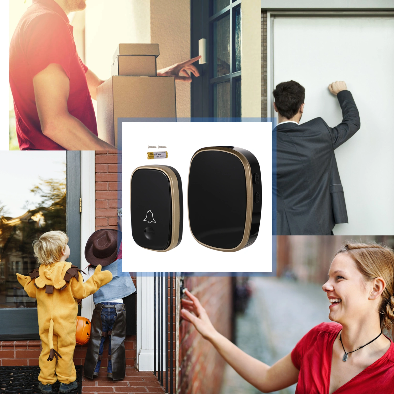 1pc Smart Doorbell Wireless Doorbell Electronic Remote Controller Doorbell