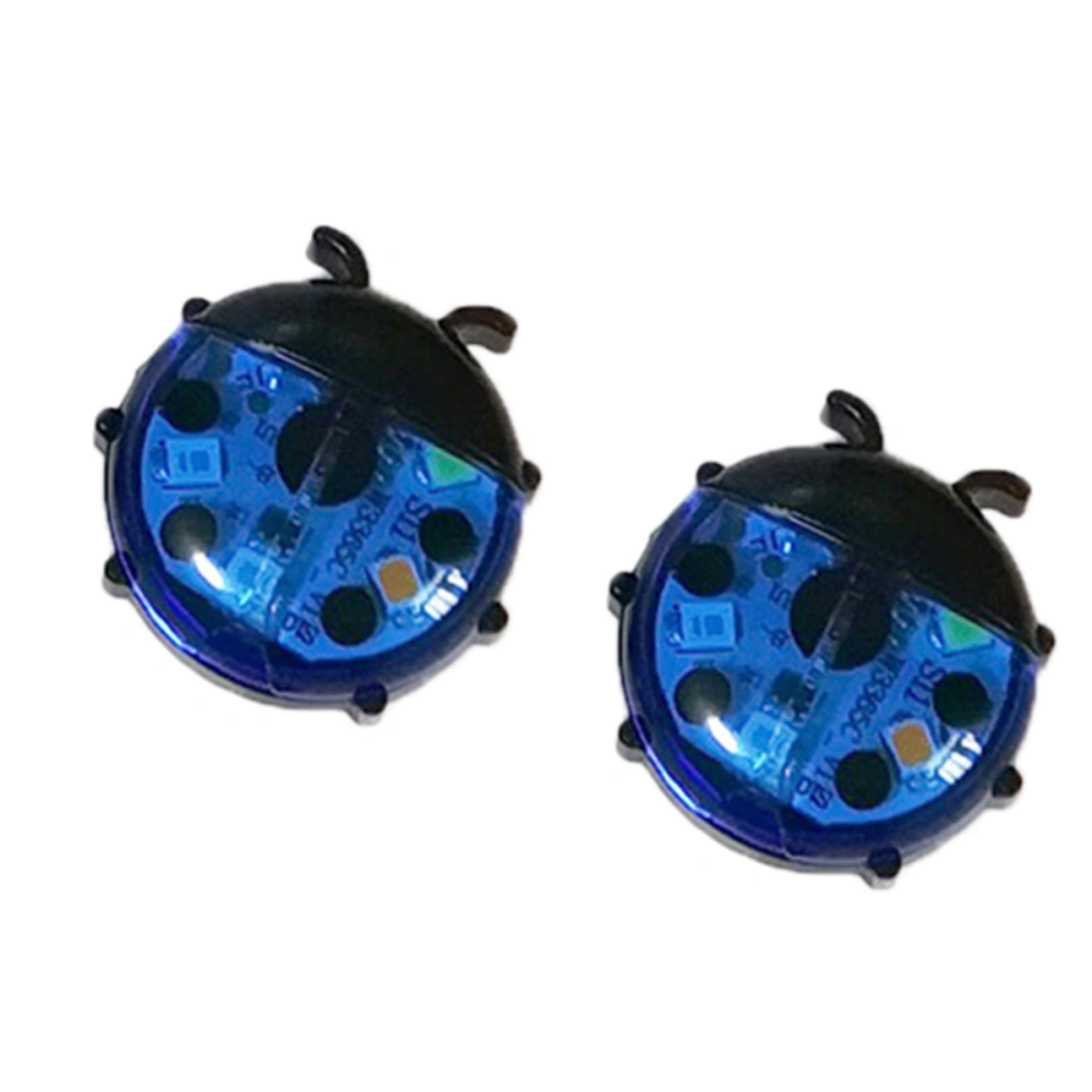 2pcs Universal Car Auto Wireless LED Door Opened Warning Light Safety Self-adhesive Decorative Indicator Avoid Crash Flash Signal Light (Blue)