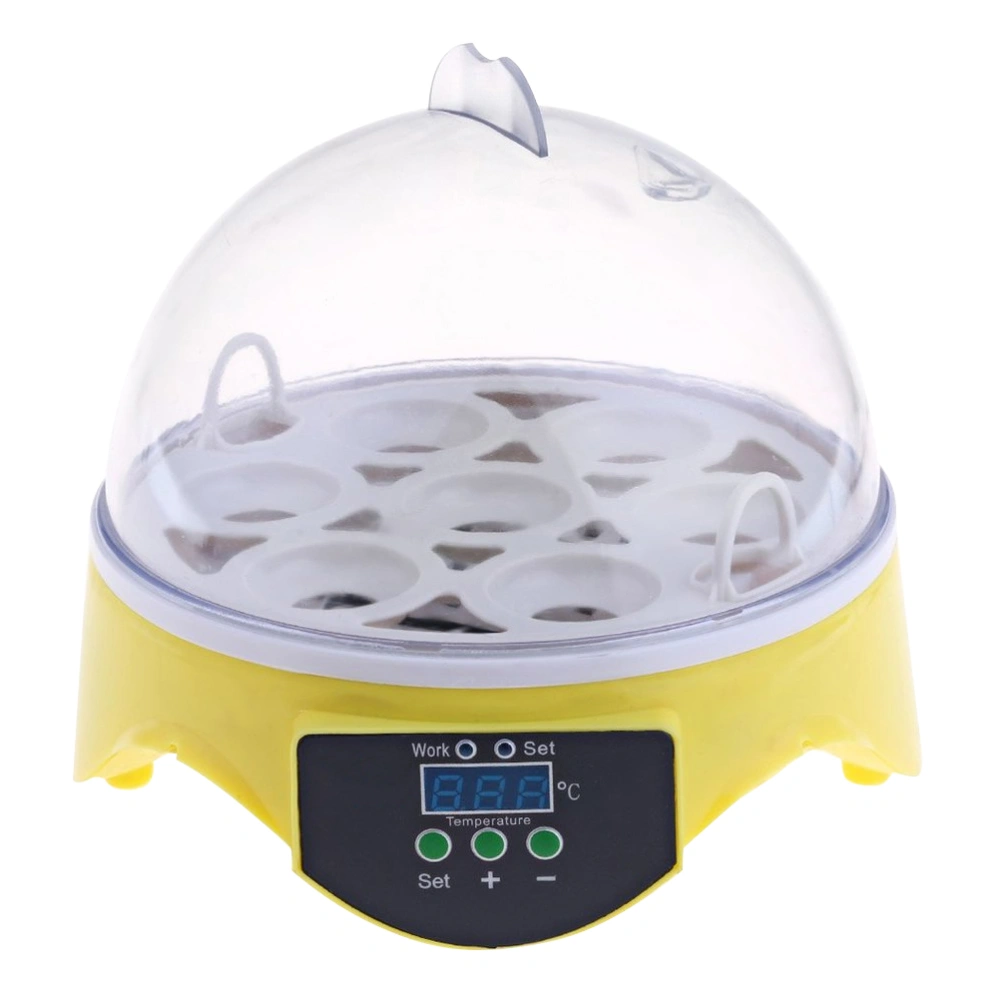 7 Eggs Holder Semi-auto Egg Incubator Egg Poultry Hatcher With Temperature Control Isolation Box for Chickens Ducks Goose Quails Birds (UK Plug)