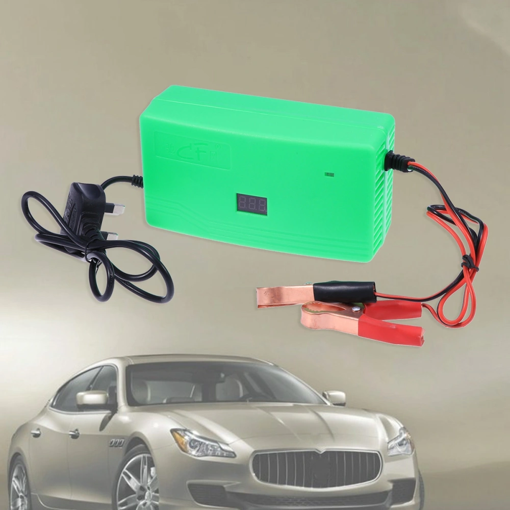 12V 6A Auto Car Motorcycle ATV Rechargeable Battery Charger with Overcharge Protection Short Circuit Protection with UK Plug