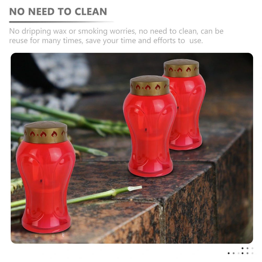 Led Flameless Candle Battery Operated Candle Light Cemetery Candle Lamp Decoration