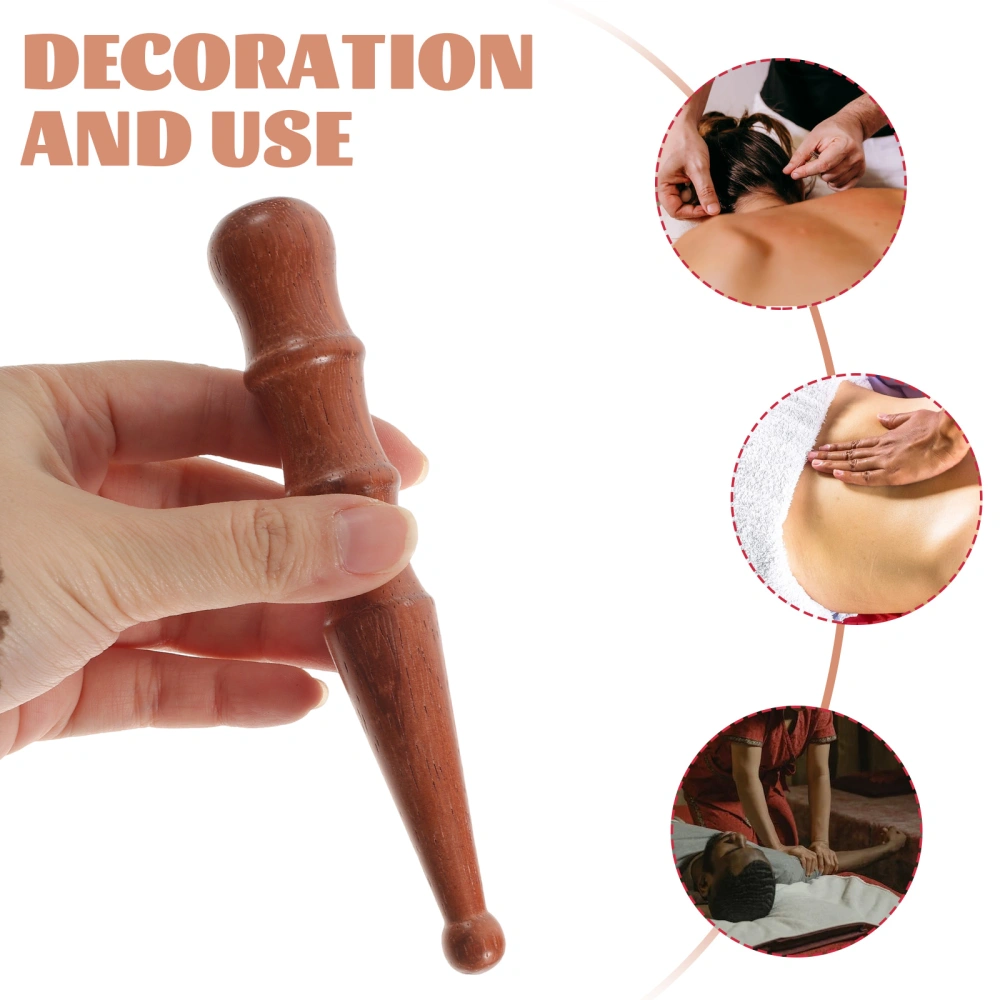 Thin Leg Rods Yoga Massage Sticks Tapping Great Fitness Yoga Rod Roller Annatto Massage Stick (Wood Color)