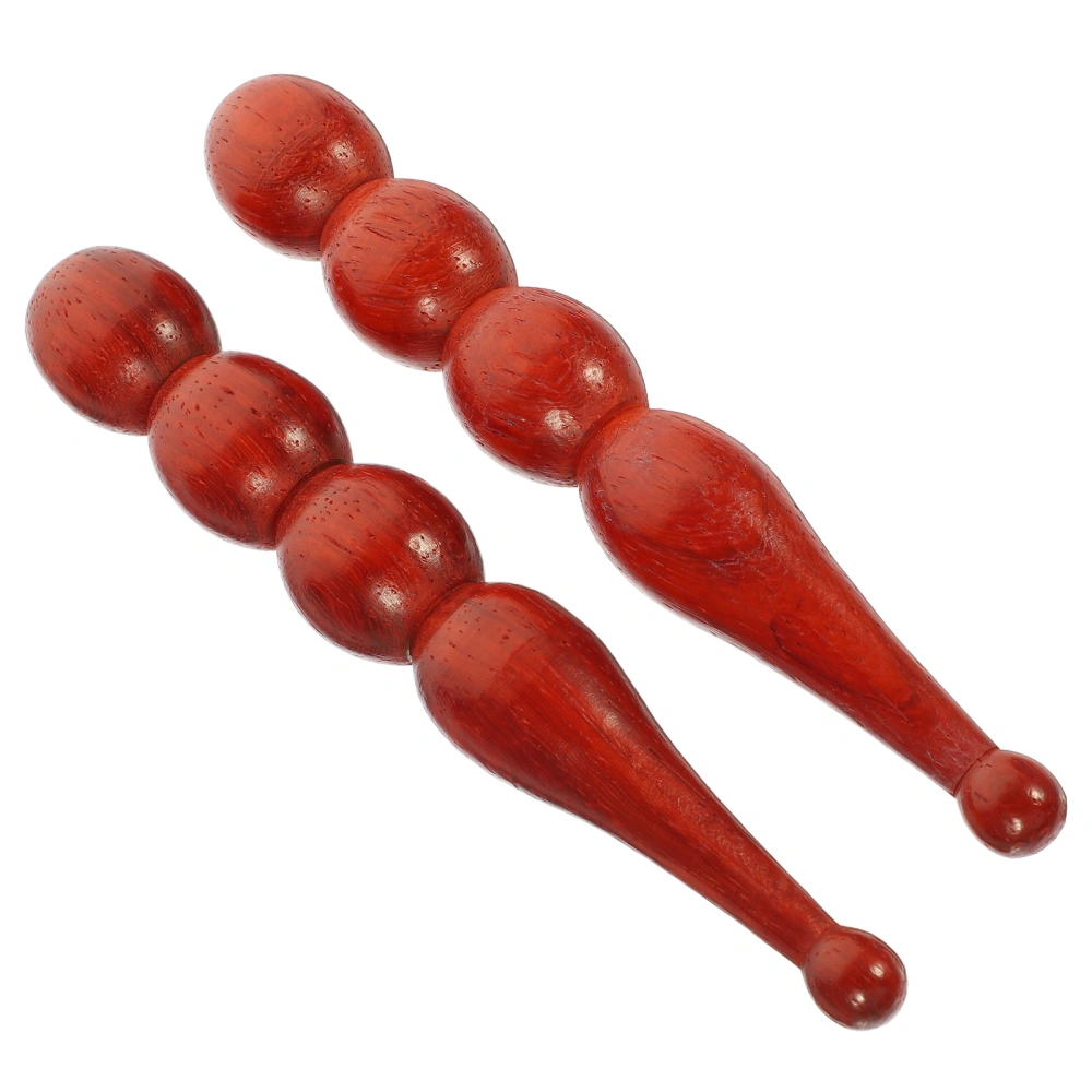 2pcs Wooden Muscle Massage Sticks Traditional Thai Massage Tools for Feet Hands