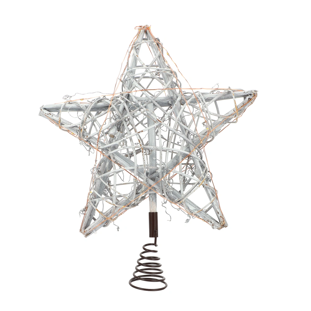 Christmas Tree Topper Decoration Christmas Treetop Rattan Star Ornament