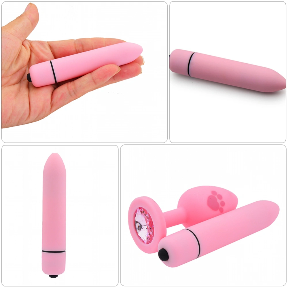 2pcs Anal Plug Men Women Sex Massager Couple Flirting Toy Silicone Vibrator Toy