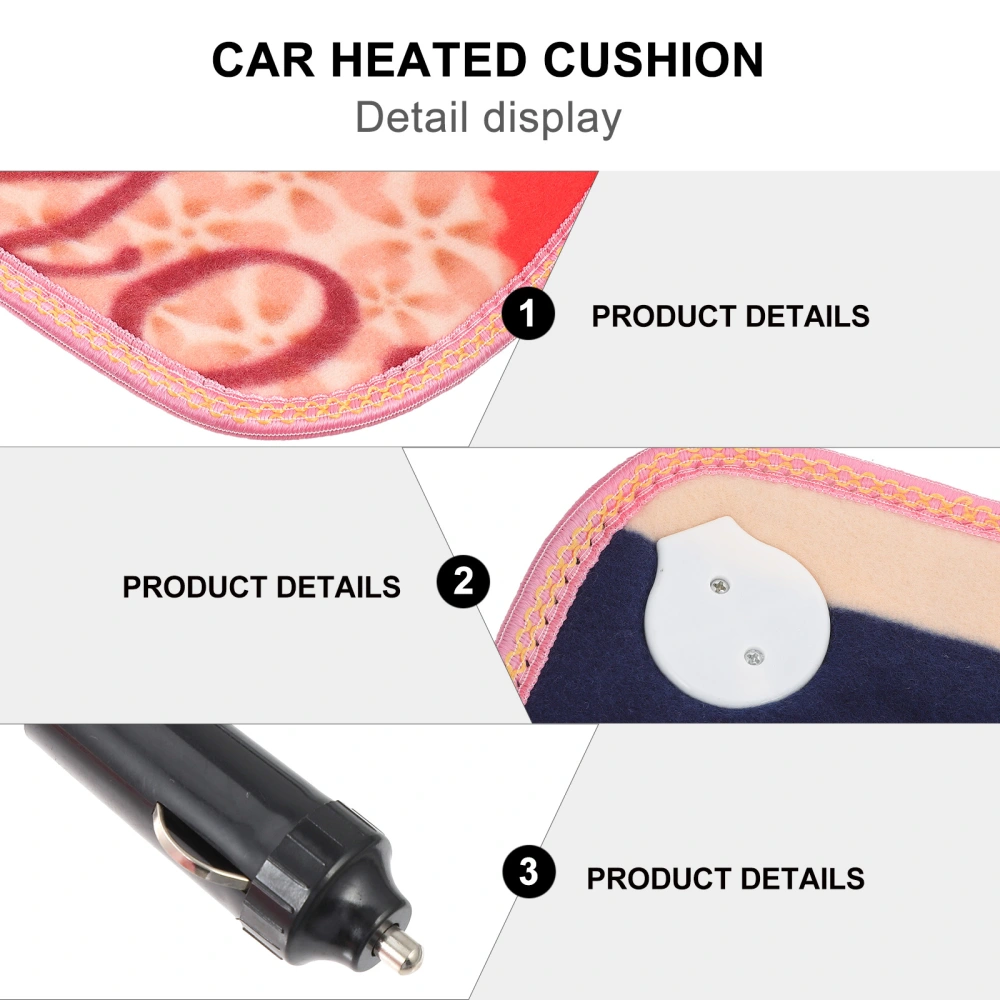 Heated 12V Car Seat Cover Heating Electric Car Seat Cushion Warm Winter Pad