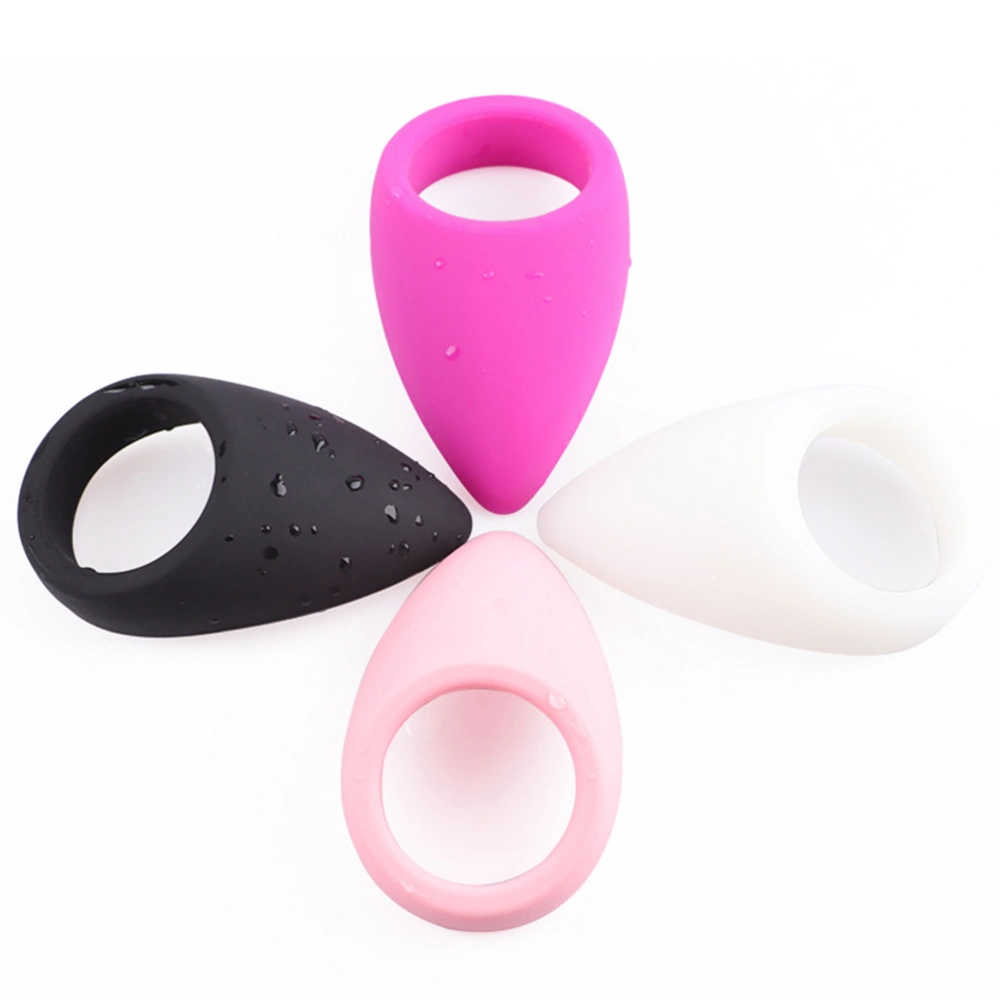 Waterproof Silicone Penis Rings Fixing Size Locking Sperms Rings Prolonging Climax Masturbator Sex Toys for Men Males (Black, 45MM)