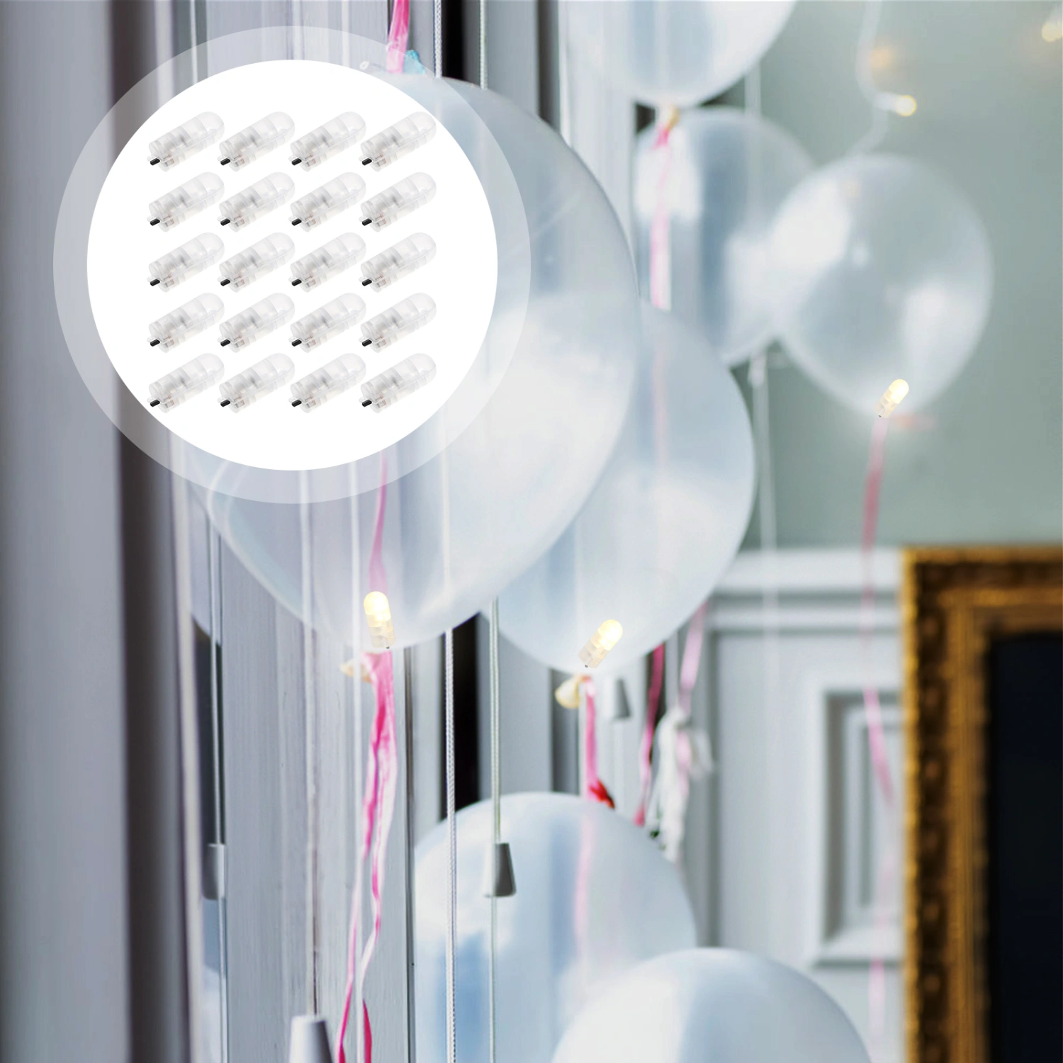 50pcs LED Balloon Light Tiny LED Light for Lantern Wedding Festival Christmas