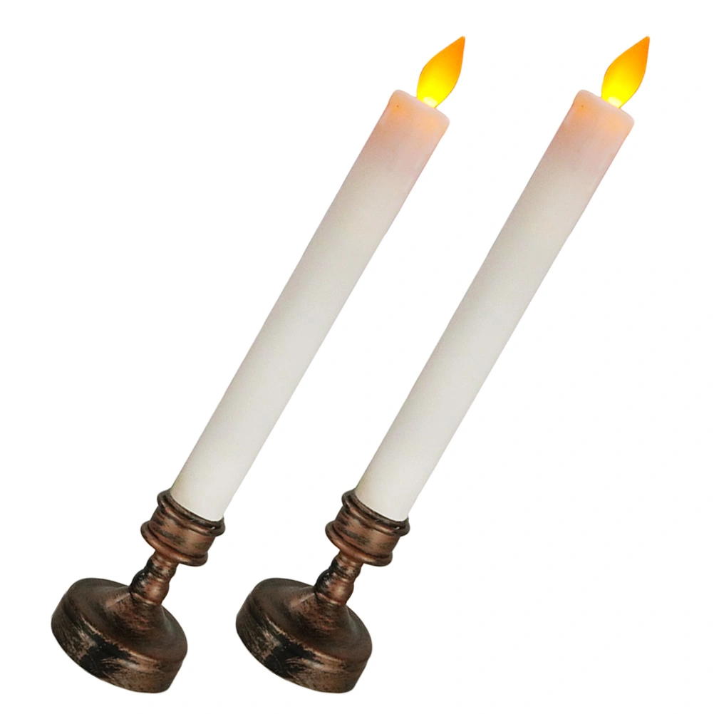 2pcs Romantic Candlelight Dinner Candle Adornment Taper Candle Decoration