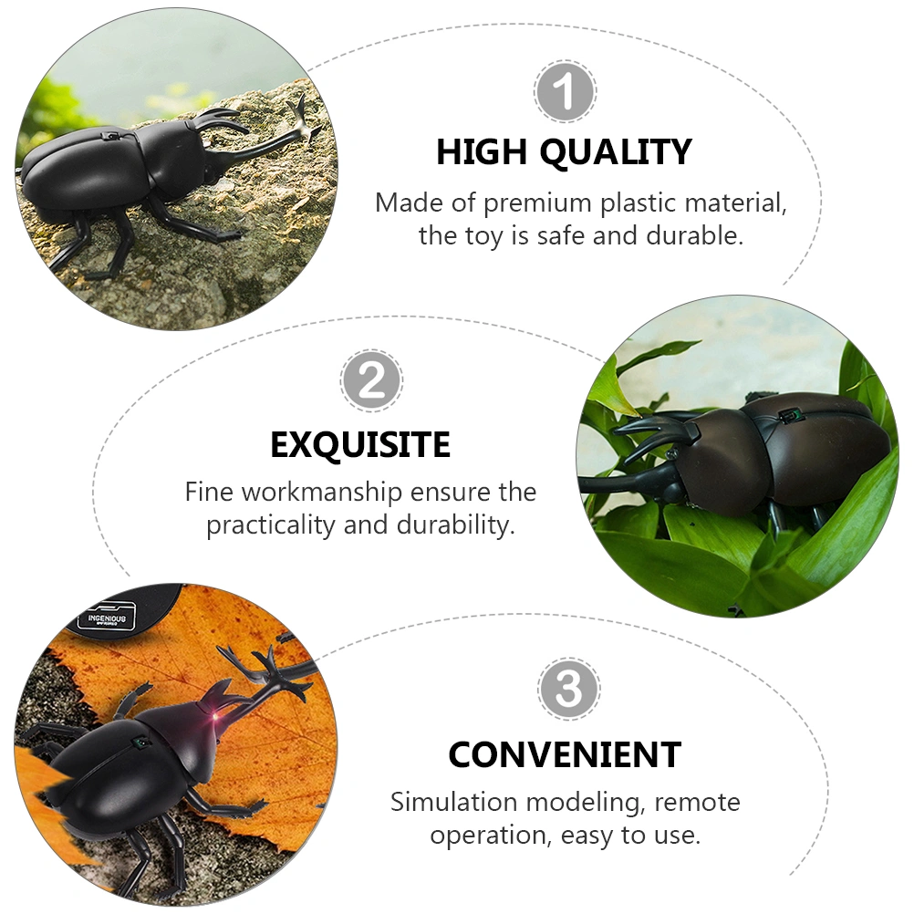 1 Set Electric RC Beetle Toy Simulation Walking Swerve Beetle Insect Toy