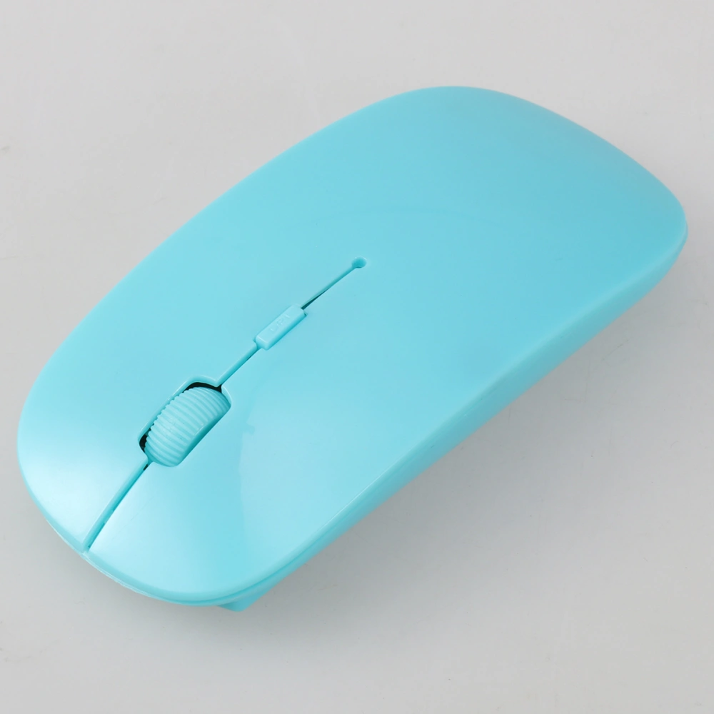 Ultra Thin Slim Mini 2.4GHz 1200 DPI USB Wireless Optical Mouse Mice Receiver for Computer PC Laptop (Green)