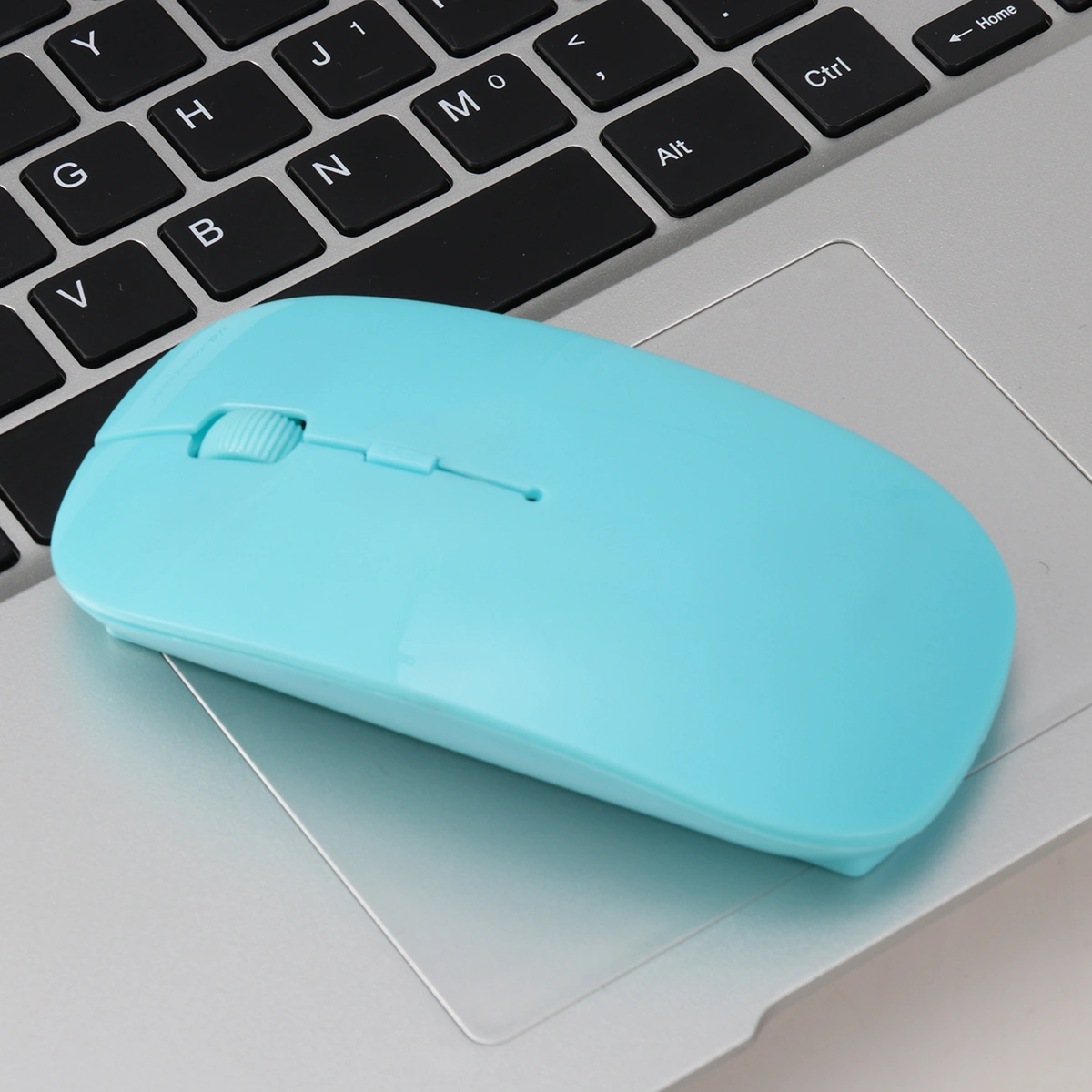 Ultra Thin Slim Mini 2.4GHz 1200 DPI USB Wireless Optical Mouse Mice Receiver for Computer PC Laptop (Green)