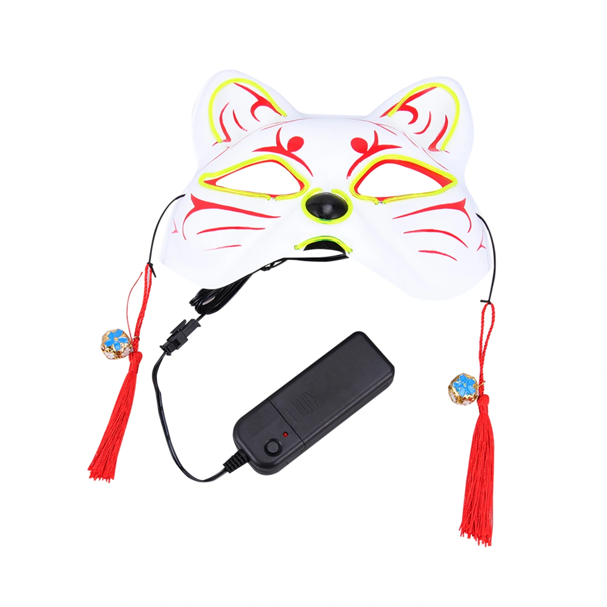 1pc Luminous Kitten Mask Luminous Mask El Glow Mask without Battery for Bar KTV Music Festival Costume
