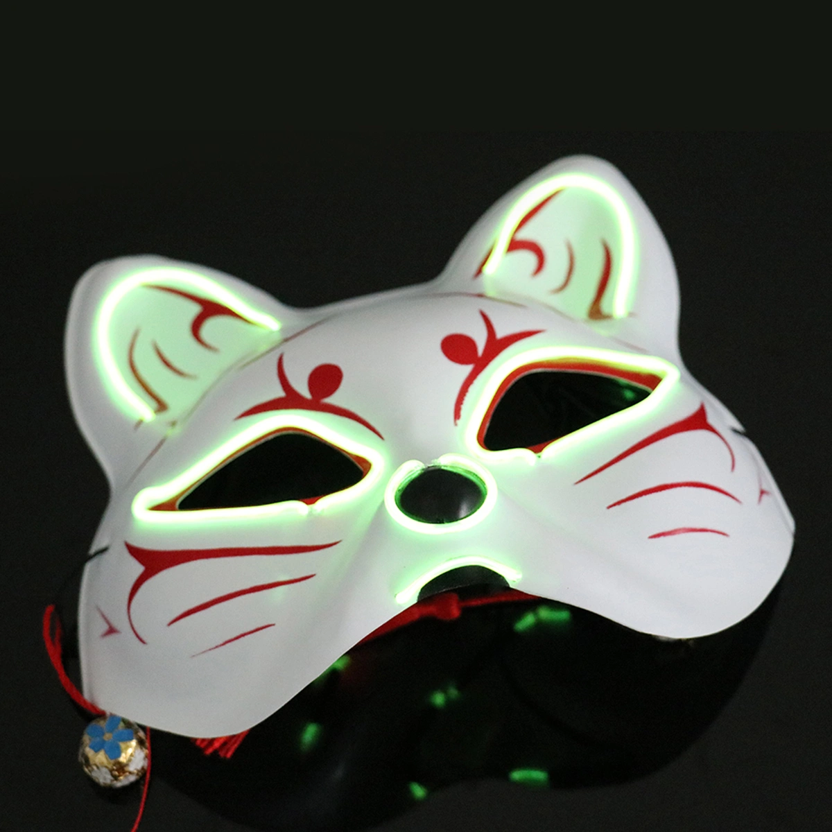 1pc Luminous Kitten Mask Luminous Mask El Glow Mask without Battery for Bar KTV Music Festival Costume