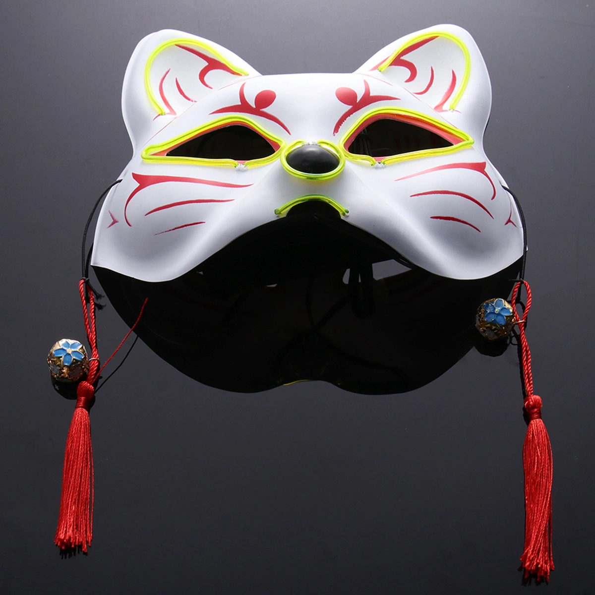 1pc Luminous Kitten Mask Luminous Mask El Glow Mask without Battery for Bar KTV Music Festival Costume