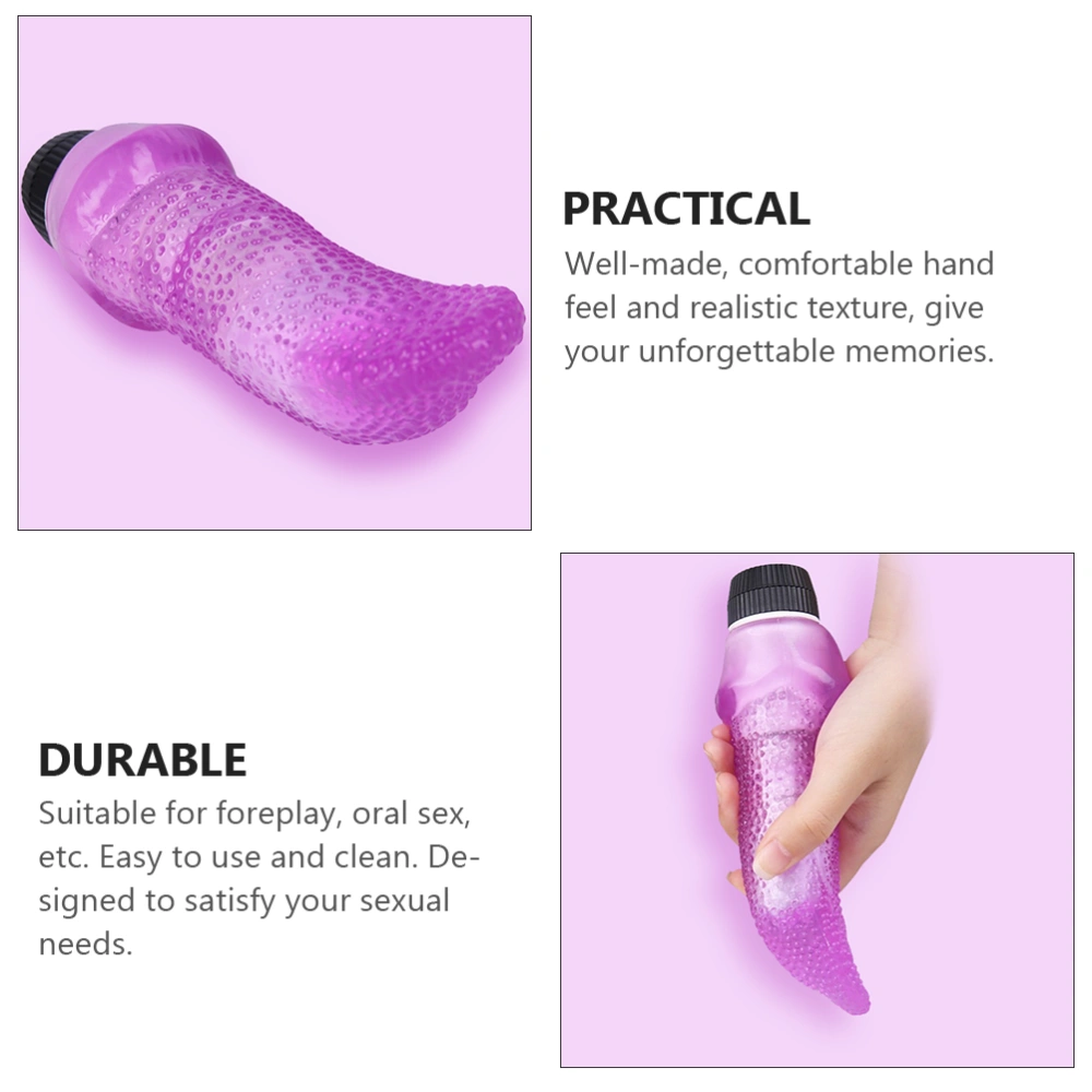 Tongue Shape Vibrating Dildo G Spot Stimulating Vibrator Sex Toy for Women Men