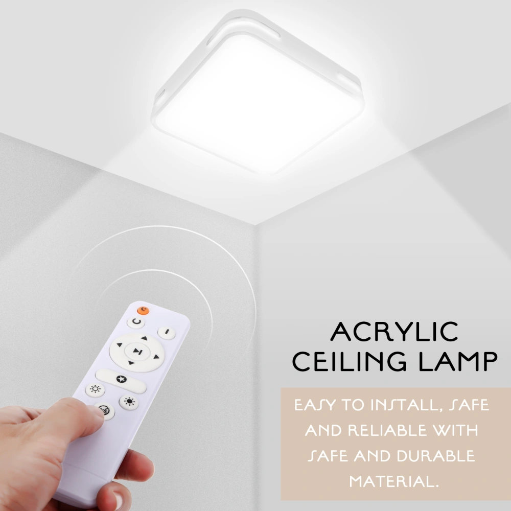 1pc Square LED Balcony Lamp Acrylic Living Room Ceiling Light with Controller